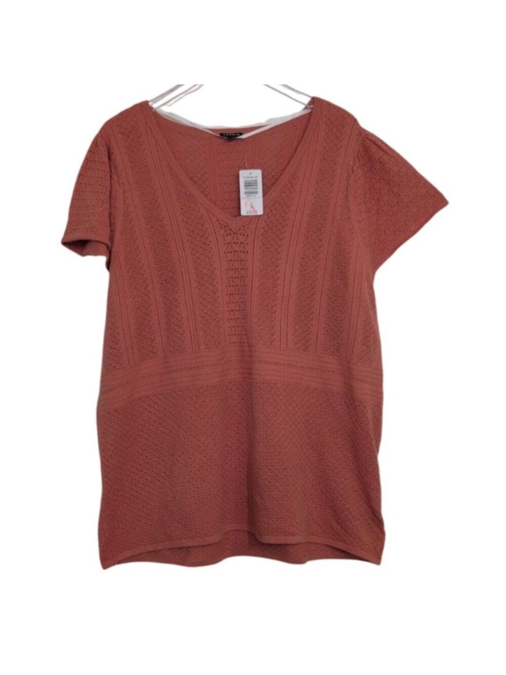 Torrid Everyday Soft Pointelle Sweater Womens Plus Size 5X V Neck Pullover NEW